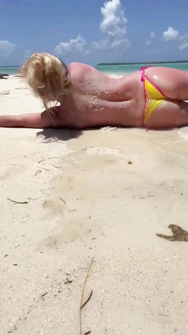 Britney Spears Naked Topless on Beach Tits 14