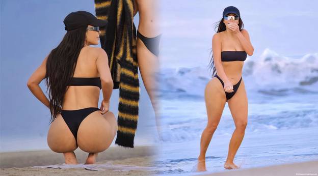Kim Kardashian on Beach 1