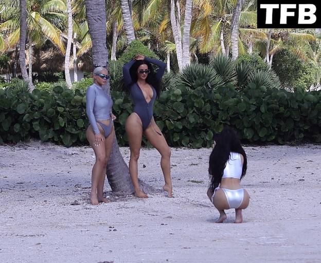 Kim Kardashian on Beach Bikini 16
