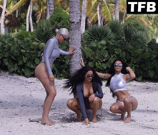 Kim Kardashian on Beach Bikini 17