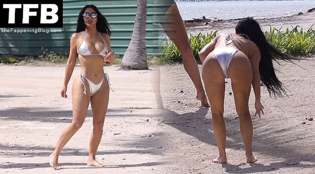 Kim Kardashian on Beach Bikini 21